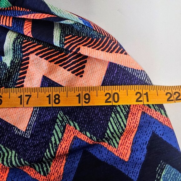 Y2K EMERALD SURPLICE ROMPER ROYAL BLUE KNIT CHEVRON SHORT SZ L 3" INSEAM - Picture 8 of 11